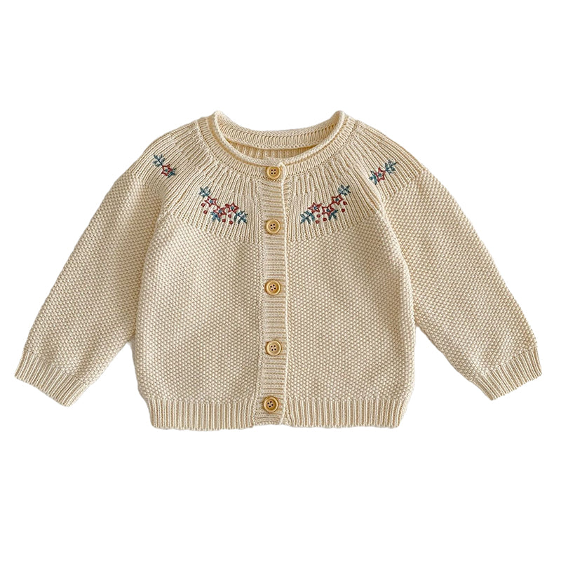 Baby Girls Embroidered Cardigan Knitwear Wholesale 220929839