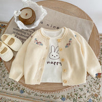 Load image into Gallery viewer, Baby Girls Embroidered Cardigan Knitwear Wholesale 220929839
