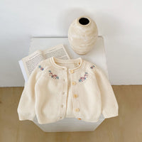 Load image into Gallery viewer, Baby Girls Embroidered Cardigan Knitwear Wholesale 220929839
