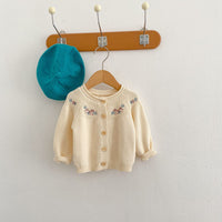 Load image into Gallery viewer, Baby Girls Embroidered Cardigan Knitwear Wholesale 220929839
