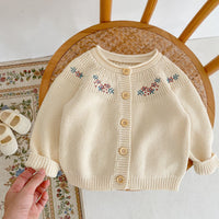 Load image into Gallery viewer, Baby Girls Embroidered Cardigan Knitwear Wholesale 220929839

