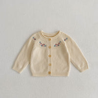 Load image into Gallery viewer, Baby Girls Embroidered Cardigan Knitwear Wholesale 220929839
