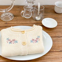 Load image into Gallery viewer, Baby Girls Embroidered Cardigan Knitwear Wholesale 220929839
