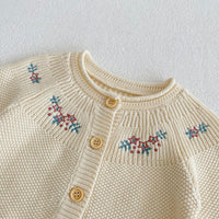 Load image into Gallery viewer, Baby Girls Embroidered Cardigan Knitwear Wholesale 220929839
