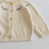 Load image into Gallery viewer, Baby Girls Embroidered Cardigan Knitwear Wholesale 220929839
