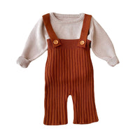 Load image into Gallery viewer, Baby Kid Girls Solid Color Knitwear Jumpsuits Wholesale 220929843
