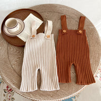 Load image into Gallery viewer, Baby Kid Girls Solid Color Knitwear Jumpsuits Wholesale 220929843
