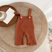 Load image into Gallery viewer, Baby Kid Girls Solid Color Knitwear Jumpsuits Wholesale 220929843
