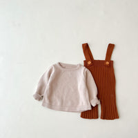 Load image into Gallery viewer, Baby Kid Girls Solid Color Knitwear Jumpsuits Wholesale 220929843
