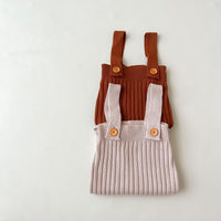 Load image into Gallery viewer, Baby Kid Girls Solid Color Knitwear Jumpsuits Wholesale 220929843
