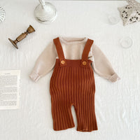 Load image into Gallery viewer, Baby Kid Girls Solid Color Knitwear Jumpsuits Wholesale 220929843
