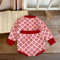 Load image into Gallery viewer, 2 Pieces Set Baby Girls Checked Crochet Cardigan Knitwear And Shorts Wholesale 220929844
