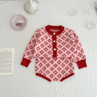 Load image into Gallery viewer, 2 Pieces Set Baby Girls Checked Crochet Cardigan Knitwear And Shorts Wholesale 220929844
