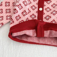 Load image into Gallery viewer, 2 Pieces Set Baby Girls Checked Crochet Cardigan Knitwear And Shorts Wholesale 220929844
