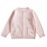 Load image into Gallery viewer, Baby Kid Girls Flower Animals Cartoon Embroidered Cardigan Wholesale 220929849
