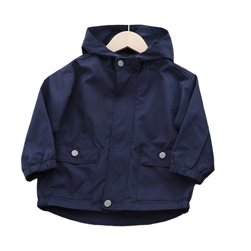 Kid Boys Solid Color Jackets Outwears Wholesale 220929861