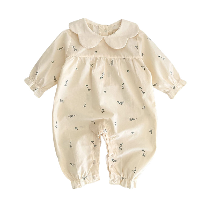 Baby Girls Flower Print Jumpsuits Wholesale 220929877