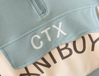 Load image into Gallery viewer, 2 Pieces Set Baby Kid Unisex Letters Color-blocking Hoodies Swearshirts And Pants Wholesale 22092989
