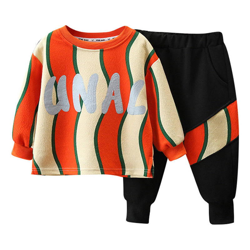 2 Pieces Set Baby Kid Boys Letters Tops And Pants Wholesale 220929895