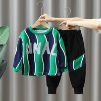 Load image into Gallery viewer, 2 Pieces Set Baby Kid Boys Letters Tops And Pants Wholesale 220929895
