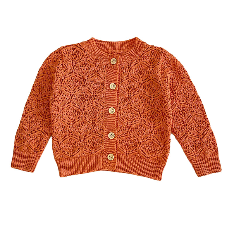 Baby Unisex Solid Color Cardigan Knitwear Wholesale 220929907