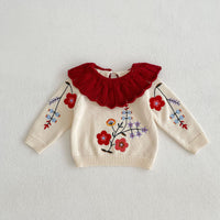 Load image into Gallery viewer, 2 Pieces Set Baby Girls Embroidered Knitwear Sweaters And Solid Color Shorts Wholesale 220929909
