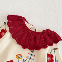 Load image into Gallery viewer, 2 Pieces Set Baby Girls Embroidered Knitwear Sweaters And Solid Color Shorts Wholesale 220929909
