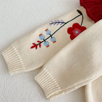 Load image into Gallery viewer, 2 Pieces Set Baby Girls Embroidered Knitwear Sweaters And Solid Color Shorts Wholesale 220929909
