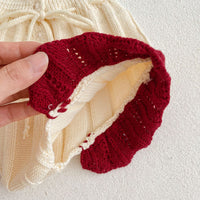 Load image into Gallery viewer, 2 Pieces Set Baby Girls Embroidered Knitwear Sweaters And Solid Color Shorts Wholesale 220929909
