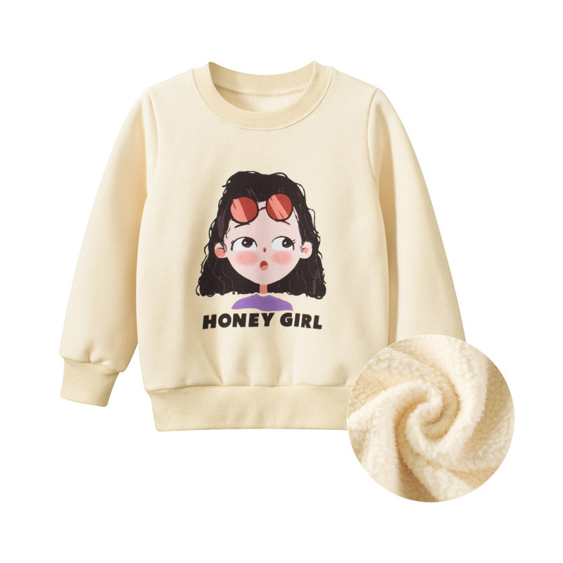 Baby Kid Girls Cartoon Print Hoodies Swearshirts Wholesale 220929938
