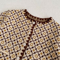 Load image into Gallery viewer, Baby Kid Girls Checked Crochet Cardigan Shorts Wholesale 220929961
