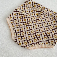 Load image into Gallery viewer, Baby Kid Girls Checked Crochet Cardigan Shorts Wholesale 220929961
