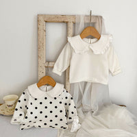 Load image into Gallery viewer, Baby Girls Solid Color Polka dots Print Tops Wholesale 220929967
