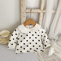 Load image into Gallery viewer, Baby Girls Solid Color Polka dots Print Tops Wholesale 220929967
