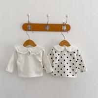 Load image into Gallery viewer, Baby Girls Solid Color Polka dots Print Tops Wholesale 220929967
