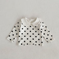 Load image into Gallery viewer, Baby Girls Solid Color Polka dots Print Tops Wholesale 220929967
