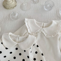 Load image into Gallery viewer, Baby Girls Solid Color Polka dots Print Tops Wholesale 220929967
