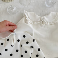 Load image into Gallery viewer, Baby Girls Solid Color Polka dots Print Tops Wholesale 220929967
