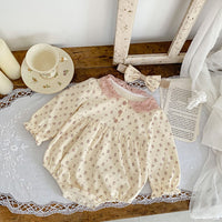 Load image into Gallery viewer, Baby Girls Flower Lace Print Rompers Wholesale 220929970
