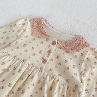 Load image into Gallery viewer, Baby Girls Flower Lace Print Rompers Wholesale 220929970

