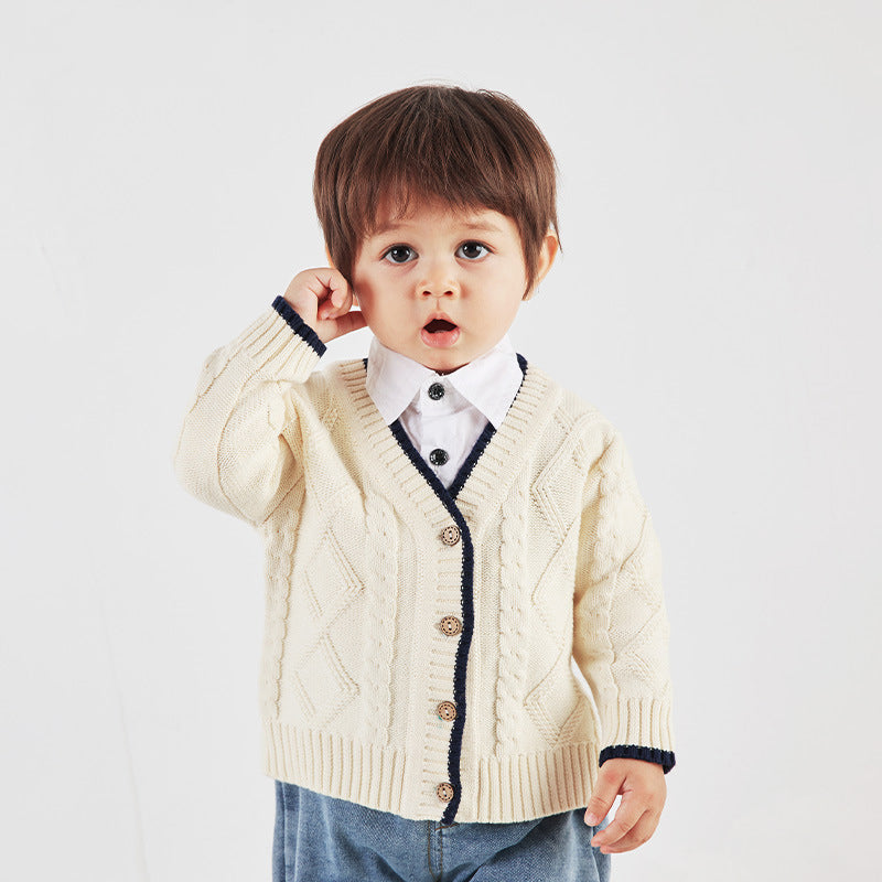 Baby Kid Unisex Color-blocking Cardigan Wholesale 22101008