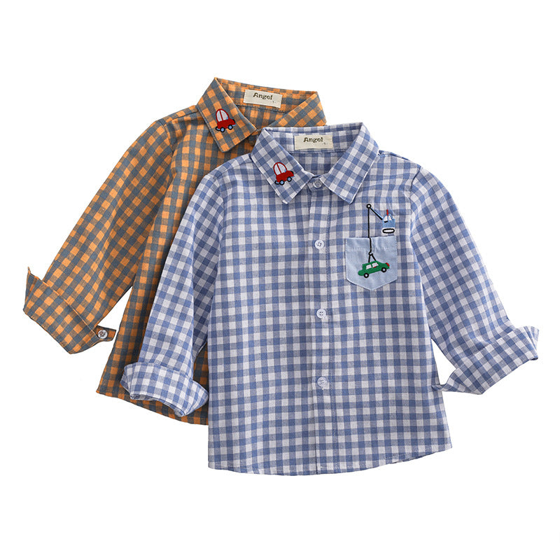 Baby Kid Boys Checked Shirts Wholesale 22101013
