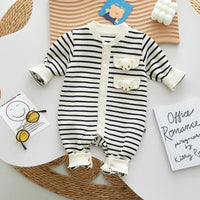 Load image into Gallery viewer, Baby Boys Striped Animals Jumpsuits Wholesale 221010134
