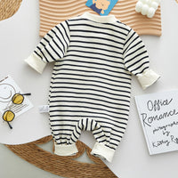 Load image into Gallery viewer, Baby Boys Striped Animals Jumpsuits Wholesale 221010134
