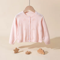 Load image into Gallery viewer, Baby Kid Girls Solid Color Cardigan Knitwear Wholesale 221010138

