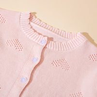 Load image into Gallery viewer, Baby Kid Girls Solid Color Cardigan Knitwear Wholesale 221010138
