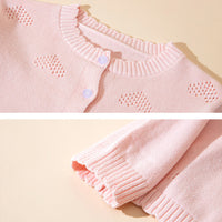 Load image into Gallery viewer, Baby Kid Girls Solid Color Cardigan Knitwear Wholesale 221010138

