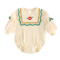 Load image into Gallery viewer, Baby Girls Color-blocking Embroidered Rompers Wholesale 221010141
