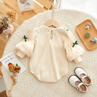 Load image into Gallery viewer, Baby Girls Color-blocking Embroidered Rompers Wholesale 221010141

