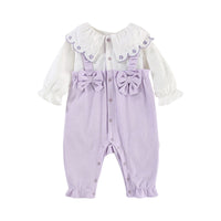 Load image into Gallery viewer, Baby Girls Flower Bow Embroidered Jumpsuits Wholesale 221010145
